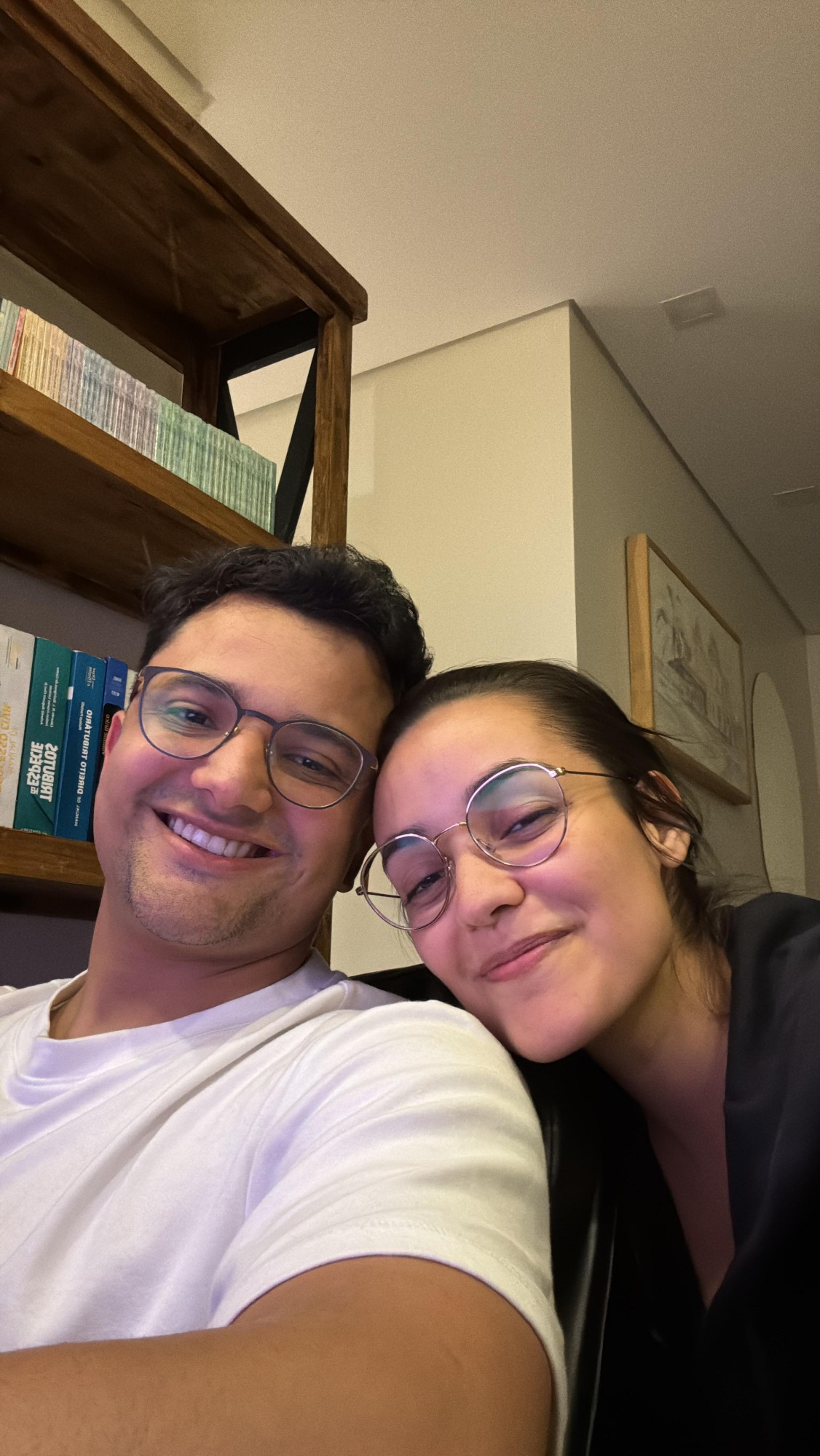 O casal em um momento especial